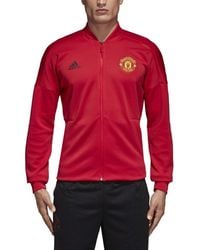 adidas - Men's Manchester United Home Zne Jacket - Red - S - Lyst