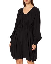Scotch & Soda - Shorter Length Dress With Gathers In Ecovero Viscose - Lyst