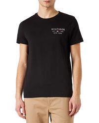 rechtop Eindeloos handelaar Tommy Hilfiger Merk Liefde Kleine Logo Tee S/s T-shirts in het Zwart voor  heren | Lyst NL