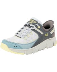 Skechers - , CUMBRES EN Mujer, Malla sintética Azul con Ribete Amarillo, 36 EU - Lyst