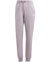 adidas - Essentials Lineaire French Terry Cuffed Joggers - Lyst