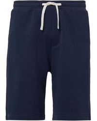 S.oliver - Detroit: Sweat-Bermuda mit Flammgarnstruktur im Relaxed Fit tiefblau L - Lyst