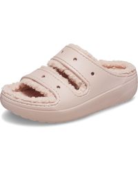 Crocs™ - Adult Classic Cozzzy Platform Sandals | Fuzzy Slippers Slide - Lyst