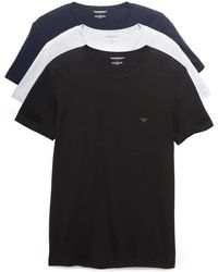 Emporio Armani - T- Shirt à col Rond en Coton Couche de Base supérieure - Lyst