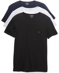 Emporio Armani - Cotton Crew Neck T-shirt Base Layer Top - Lyst