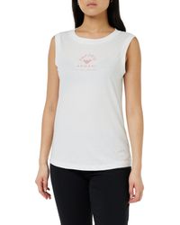 Emporio Armani - Iconic Stretch Cotton Logoband Loungewear Tank T-Shirt - Lyst