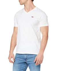 Levi's - Original Housemark V-Neck Camiseta Hombre White - Lyst