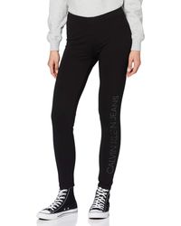 Calvin Klein Institutional Logo Legging Leggings - Negro