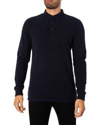Superdry - Long Sleeved Cotton Pique Polo Shirt - Lyst