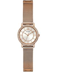Guess - Rose Gold Tone Strap White Dial Rose Gold Tone - Lyst