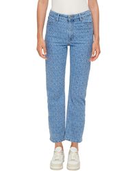 S.oliver - Jeans-Hose Cropped Straight Karolin Blue 42 - Lyst