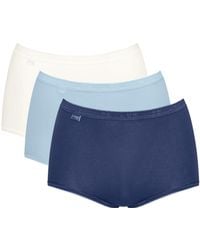 Sloggi - Basic+ Maxi 3 Pack Briefs Dark Blue/light Blue/white Blue 5xl - 24 - Lyst