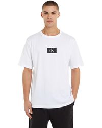 Calvin Klein - T-shirt iche Corte Uomo Scollo Rotondo - Lyst