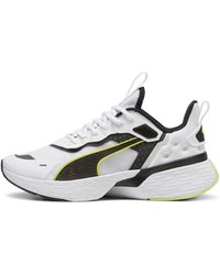 PUMA - Softride Sway Hardloopschoen 46 White Black Lime Pow Green - Lyst