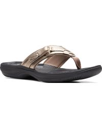 Clarks - Flip-Flop-Sandalen – bequeme Flip-Flop mit verstellbarem Haken und Fußgewölbeunterstützung – lässiger - Lyst