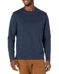 Amazon Essentials - T-shirt Met Lange Mouwen Voor ,marineblauw,l - Lyst