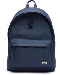 Lacoste - Unisex Computer Compartment Backpack Navy Blue - Lyst