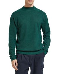 Scotch & Soda - Dropped Shoulder Basic Mock In Recycled Polyester Blend Sweater - Lyst