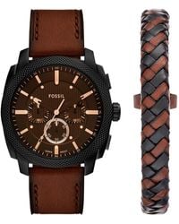 Fossil - Machine Watch Fs6102Set Leather - Lyst