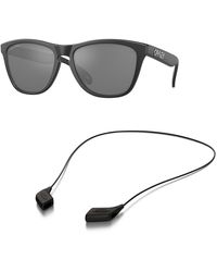 Oakley - Sunglasses Bundle: Oo 9013 9013f7 Frogskins Matte Black Prizm Bl Accessory Shiny Black Leash Kit - Lyst