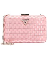 Guess - Twiller Minaudiere Bag Pale Pink - Lyst