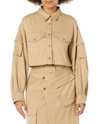 The Drop - Travertine Cropped Cargo Shirt Jacket By @karenbritchick - Lyst