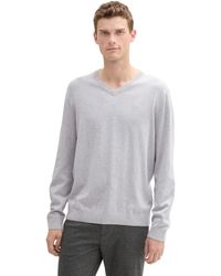 Tom Tailor - Strickpullover mit V-Ausschnitt - Lyst