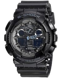 G-Shock - G-Shock Analog Digital Dial Black Resin s Watch GA100CF-1A - Lyst