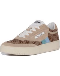 Guess - Sisty Lace Up 4g Logo Print Trainers - Lyst