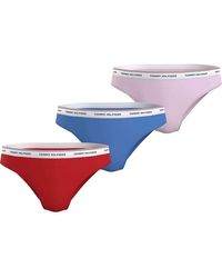 Tommy Hilfiger - Pack de 3 Braguitas Tipo Bikini para Mujer Algodón Elástico - Lyst