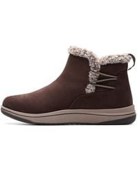 Clarks - Breeze Fur Ankle Boot - Lyst