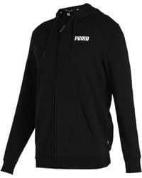 PUMA - Essentials Full-Zip Full-Length Hoodie Hoody Hooded Top - Lyst