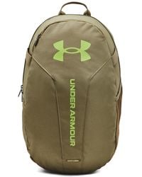 Under Armour - Hustle Light Backpack Rucksack School Sports Bag Khaki Green/lime - Lyst