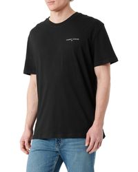 Tommy Hilfiger - T-Shirt Kurzarm Slim Linear Chest Tee mit Rundhalsausschnitt - Lyst