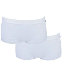 O'neill Sportswear - Shorty Plain 2er Pack Sport Frauen Unterwäsche Unterhose Logo Baumwolle Einfarbig Schwarz Weiß Pantie S M L XL - Lyst