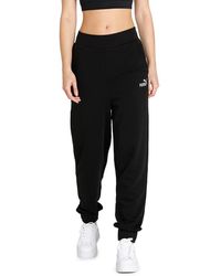 PUMA - Ess+ Embroidery High-waist Pants Tr Cl Trousers - Lyst