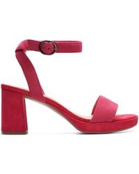 Clarks - Ambyrlyn Bay (Fuchsia Suede) Sandals - Lyst