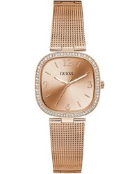 Guess - Analog Quartz Watch With Stainless Steel Strap Gw0354l3 - Lyst