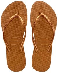 Havaianas - Slim Flat Flip Flop 5 Bronze - Lyst
