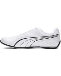 PUMA - Mens Redon Bungee Lace Up Sneakers Shoes Casual - White, White, 9 M - Lyst