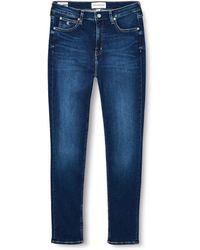 Calvin Klein Ckj 010 High Rise Skinny Pantalones - Azul