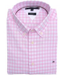 Tommy Hilfiger - Hemd Oxford Gingham Button Down Regular Fit Rosa Weiß kariert - Lyst