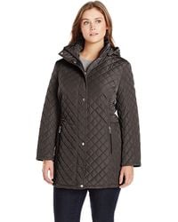 Calvin Klein - Diamond Gewatteerde Jas Met Capuchon - Lyst