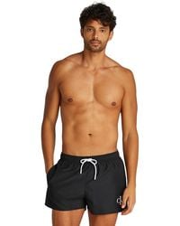 Calvin Klein - Uomo Pantaloncino da Bagno Short Drawstring con Coulisse - Lyst