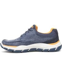 Skechers - Respected S Slip On Shoes Navy 12 - Lyst