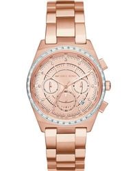 Michael Kors - Vail Rose Gold Dial Ladies Chronograph Watch - Lyst