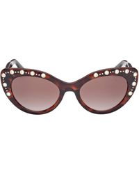 Guess - Gu00163 52f Dark Havana 54/20/140 Vrouw Zonnebril - Lyst