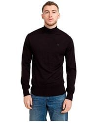 G-Star - G-Star Premium Core Mock Neck Knitted Pullover - Lyst