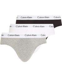 Calvin Klein - 3er Pack Hip Briefs Unterhosen Baumwolle mit Stretch - Lyst