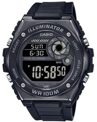 G-Shock - Mwd100h Series | 's Digital Watch | Black/black | 1/100 Sec Stopwatch | Countdown Timer | Led Light | 100m Wr | Multi Function - Lyst